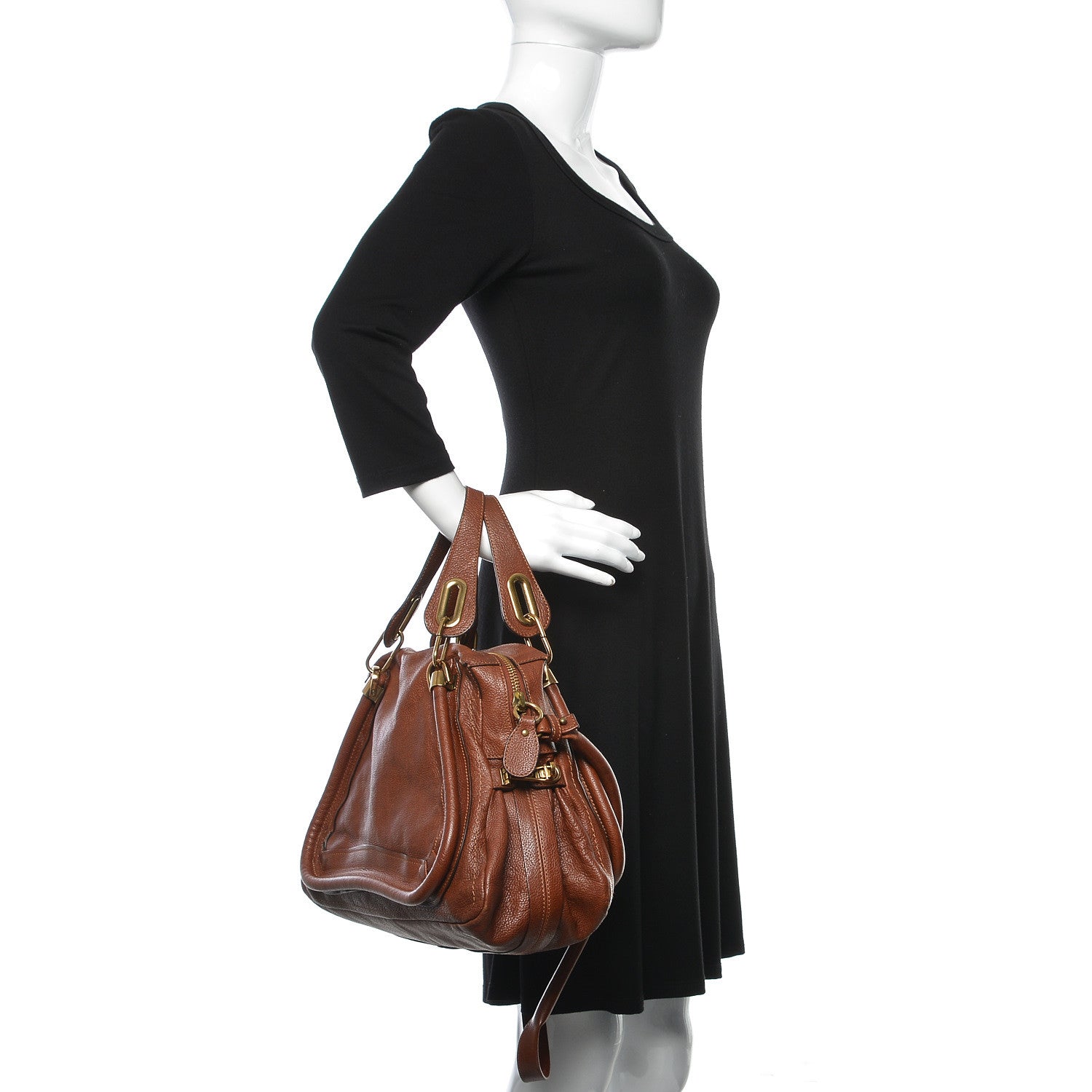 Chloe Calfskin Medium Paraty Brown Delight 3 of 15