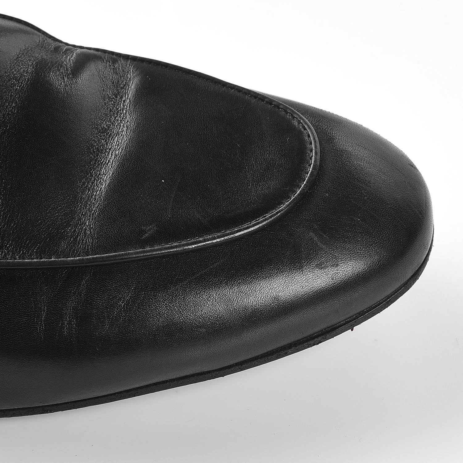 Gucci Calfskin Womens Princetown Slippers 38.5 Black 14 of 16