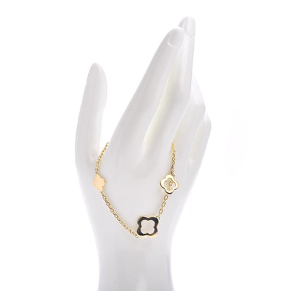 Van Cleef & Arpels 18K Yellow Gold 3 Motifs Byzantine Alhambra Bracelet 2 of 5