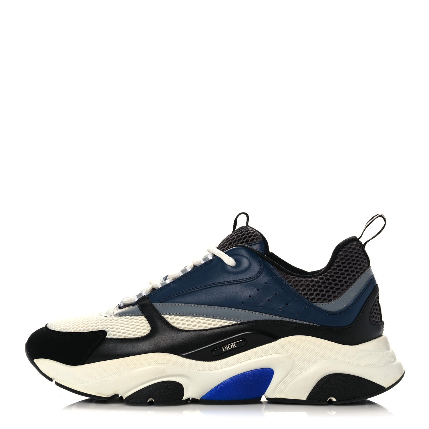 Christian Dior Technical Mesh Calfskin Mens B22 Sneakers 45 Blue Black 1 of 15