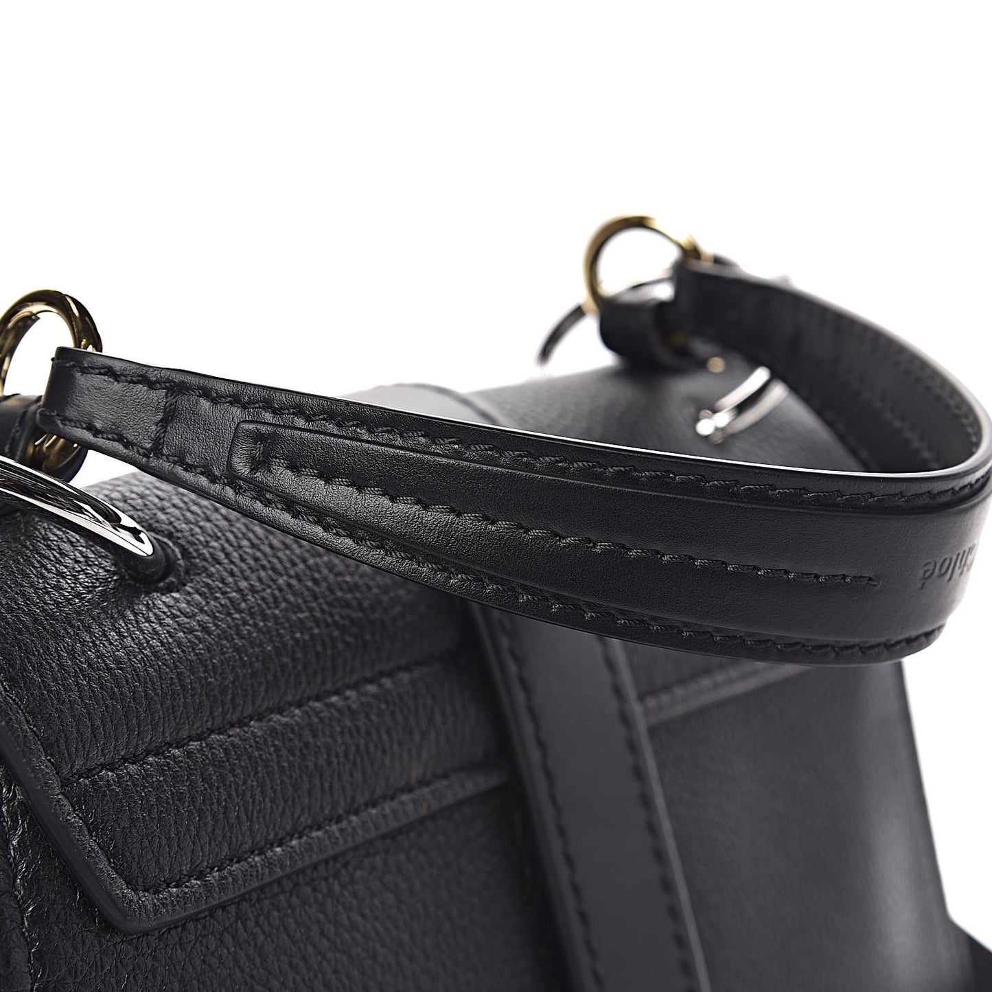 Grained Calfskin Medium Aby Day Shoulder Bag Black