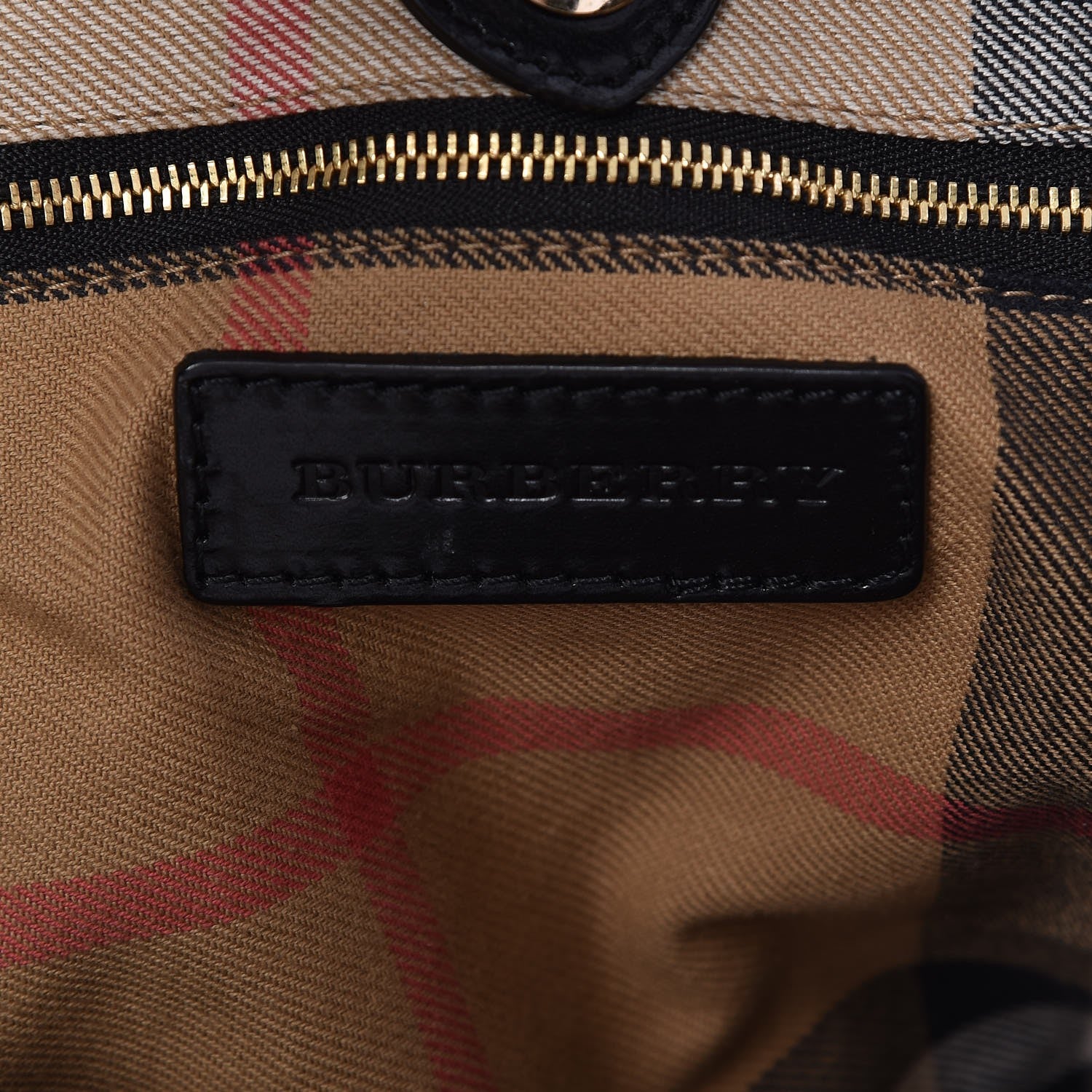 Burberry Lambskin Medium East West Tote Black 6 of 8