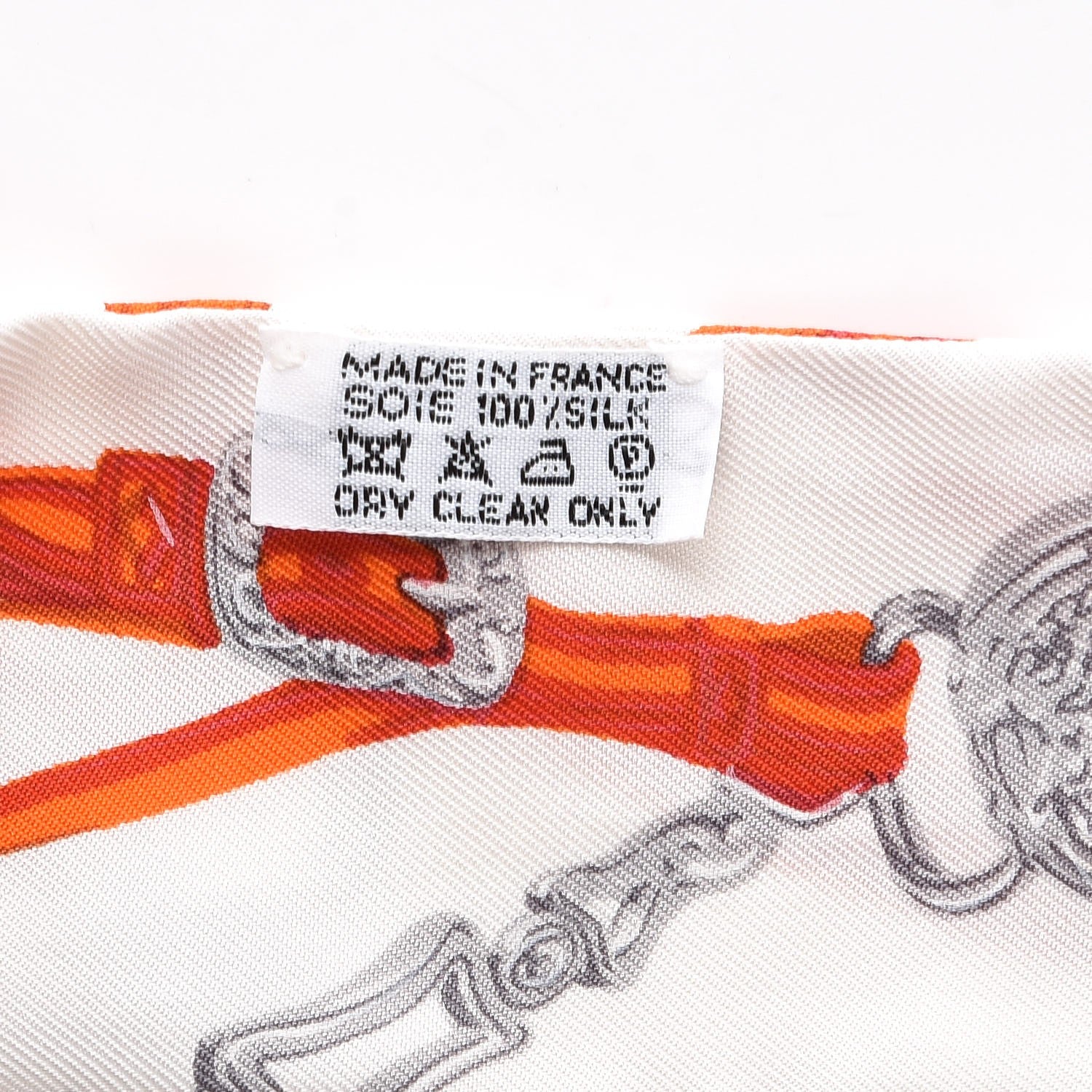 Hermes Silk Brides De Gala Twilly Blanc Orange Rouge 5 of 6
