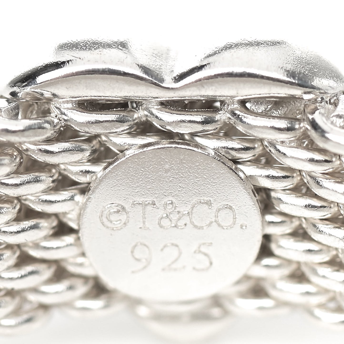 Sterling Silver Somerset Mesh Heart Ring 54 6.75