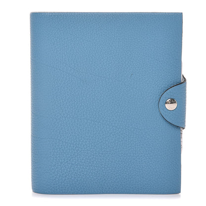 Hermes Taurillon Clemence Ulysse Mini Notebook Blue Jean 1 of 9