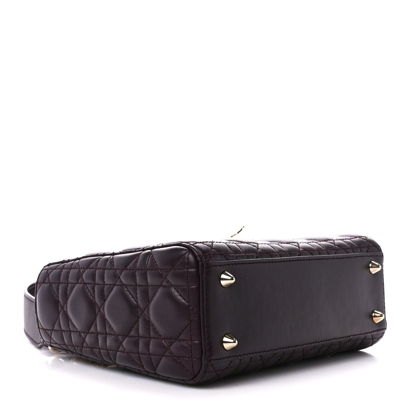 Lambskin Cannage Small Lucky Badges My Lady Dior Plum