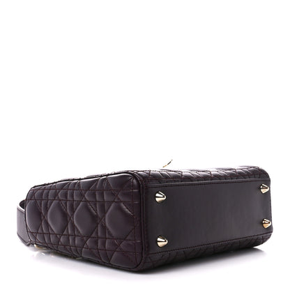 Christian Dior Lambskin Cannage Small Lucky Badges My Lady Dior Plum 4 of 12