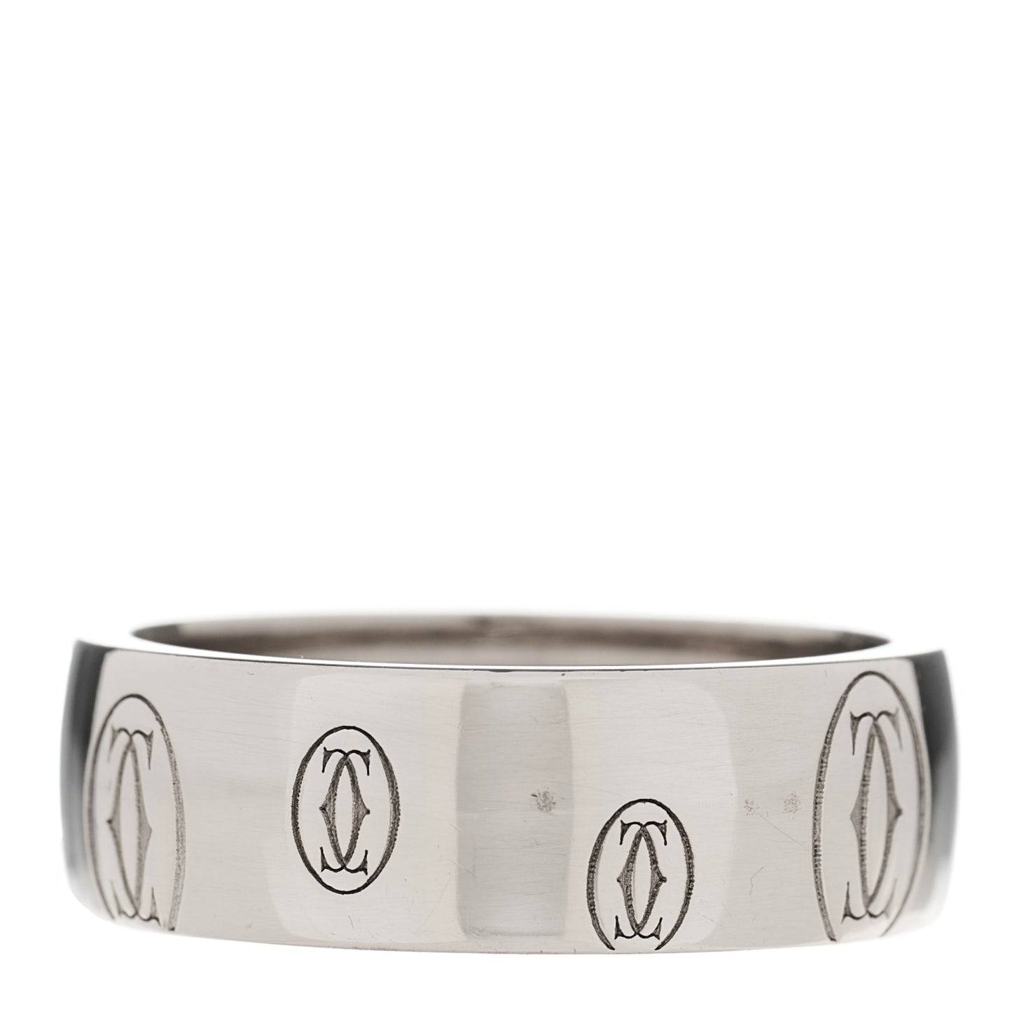 18K White Gold 8mm Happy Birthday Band Ring 65 11.25