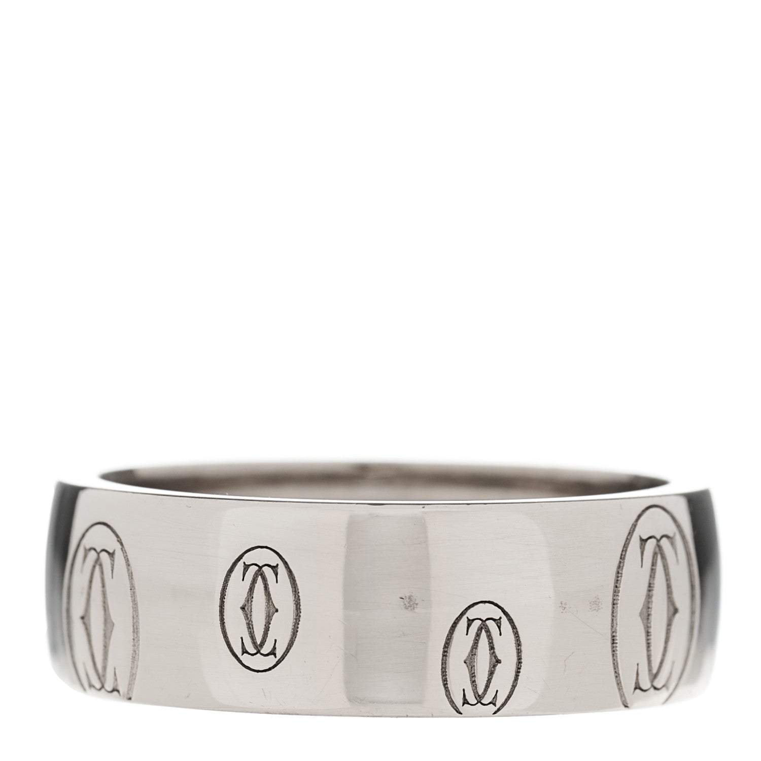 Cartier 18K White Gold 8mm Happy Birthday Band Ring 65 11.25 3 of 6