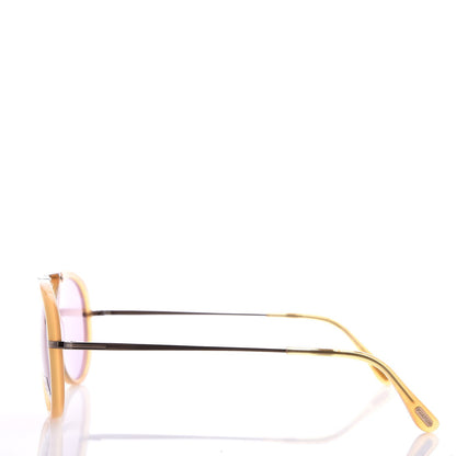 Tom Ford Aaron Aviator Sunglasses TF473 Yellow 3 of 8