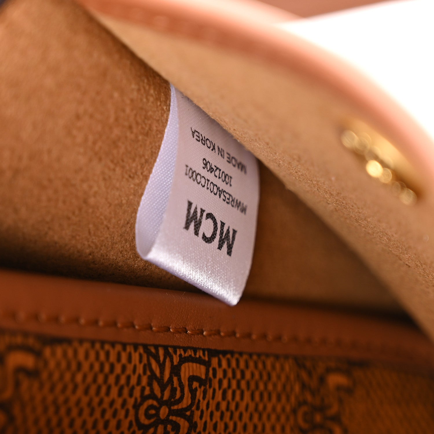 MCM Lauretos Nappa Small Himmel Crossbody Cognac 1795178