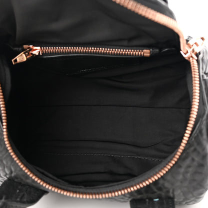 Alexander Wang Pebbled Lambskin Rockie Black Rose Gold Hardware 5 of 14