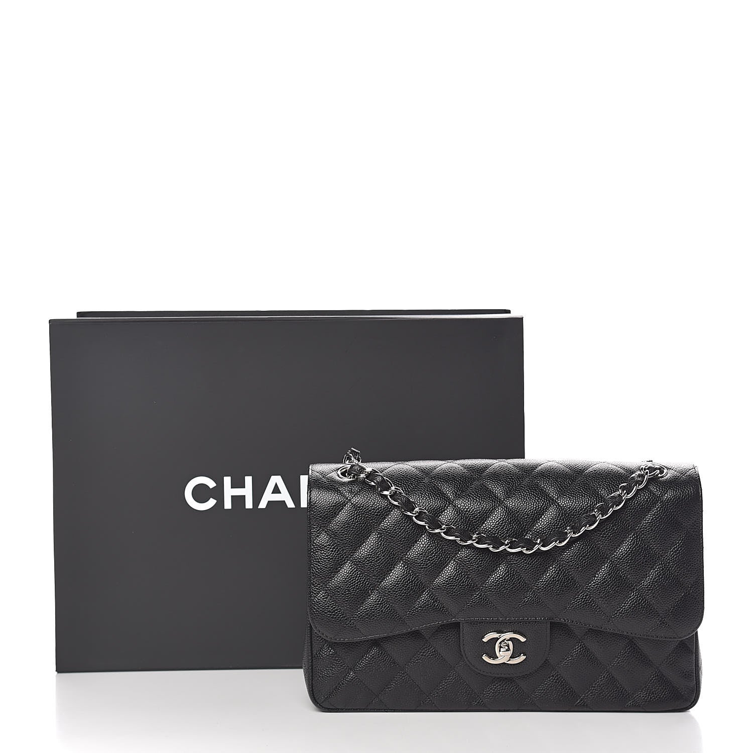 Chanel Caviar Quilted Jumbo Double Flap Black 13 of 13