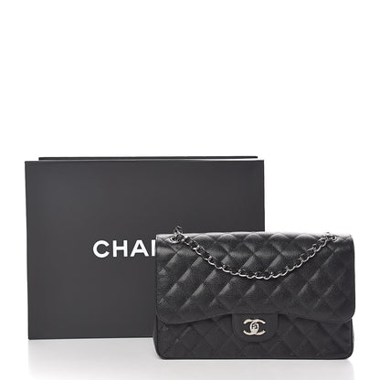 Chanel Caviar Quilted Jumbo Double Flap Black 13 of 13