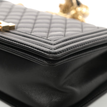 Chanel Lambskin Quilted Medium Boy Flap Black 10 of 17