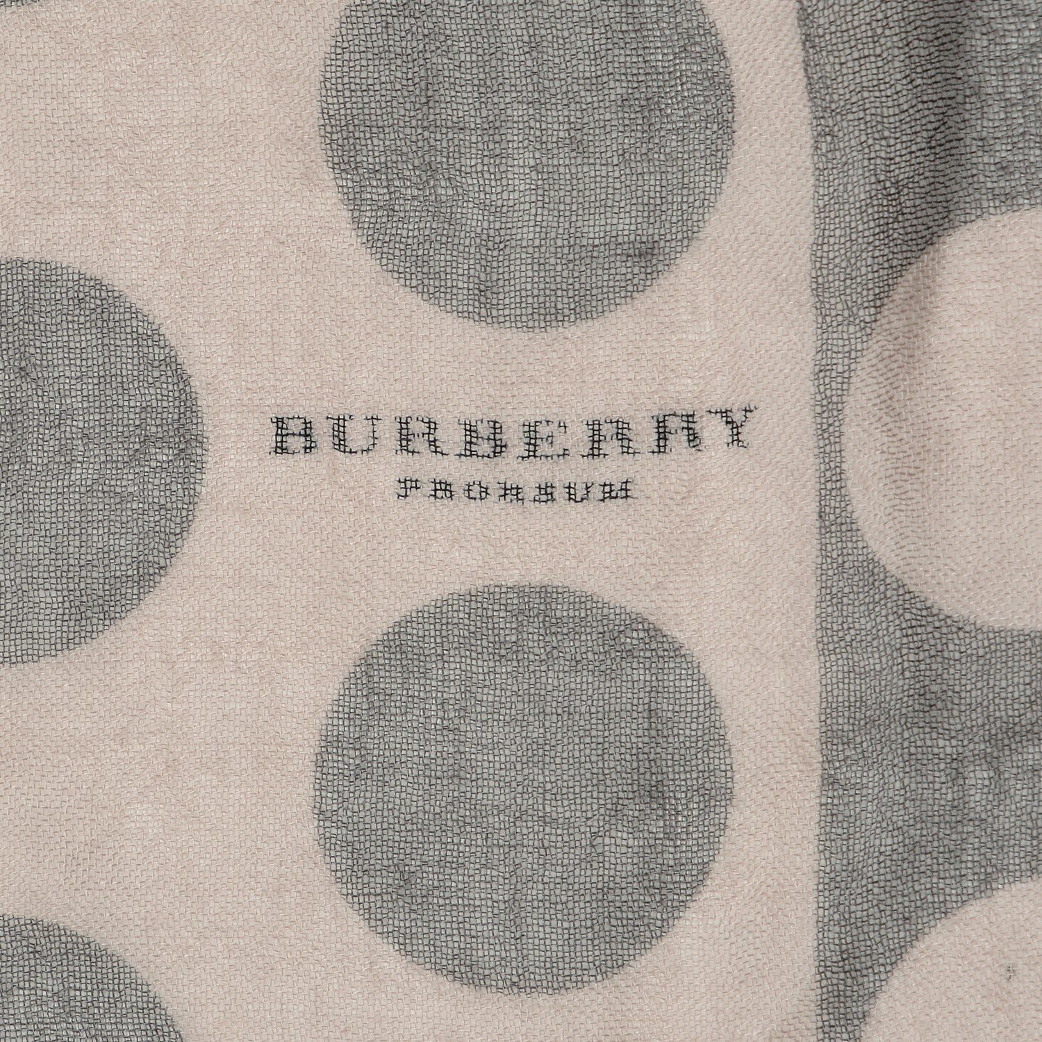 Burberry Prorsum Cashmere Silk Polka Dot Fringe Scarf Grey 4 of 4