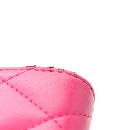 Chanel Lambskin Quilted Flap Card Holder Wallet Pink 11 of 14