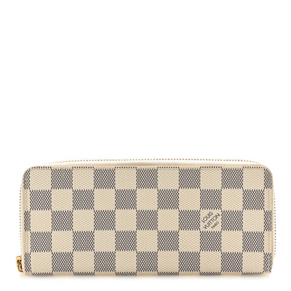 Louis Vuitton Damier Azur Clemence Wallet Rose Ballerine 1 of 8