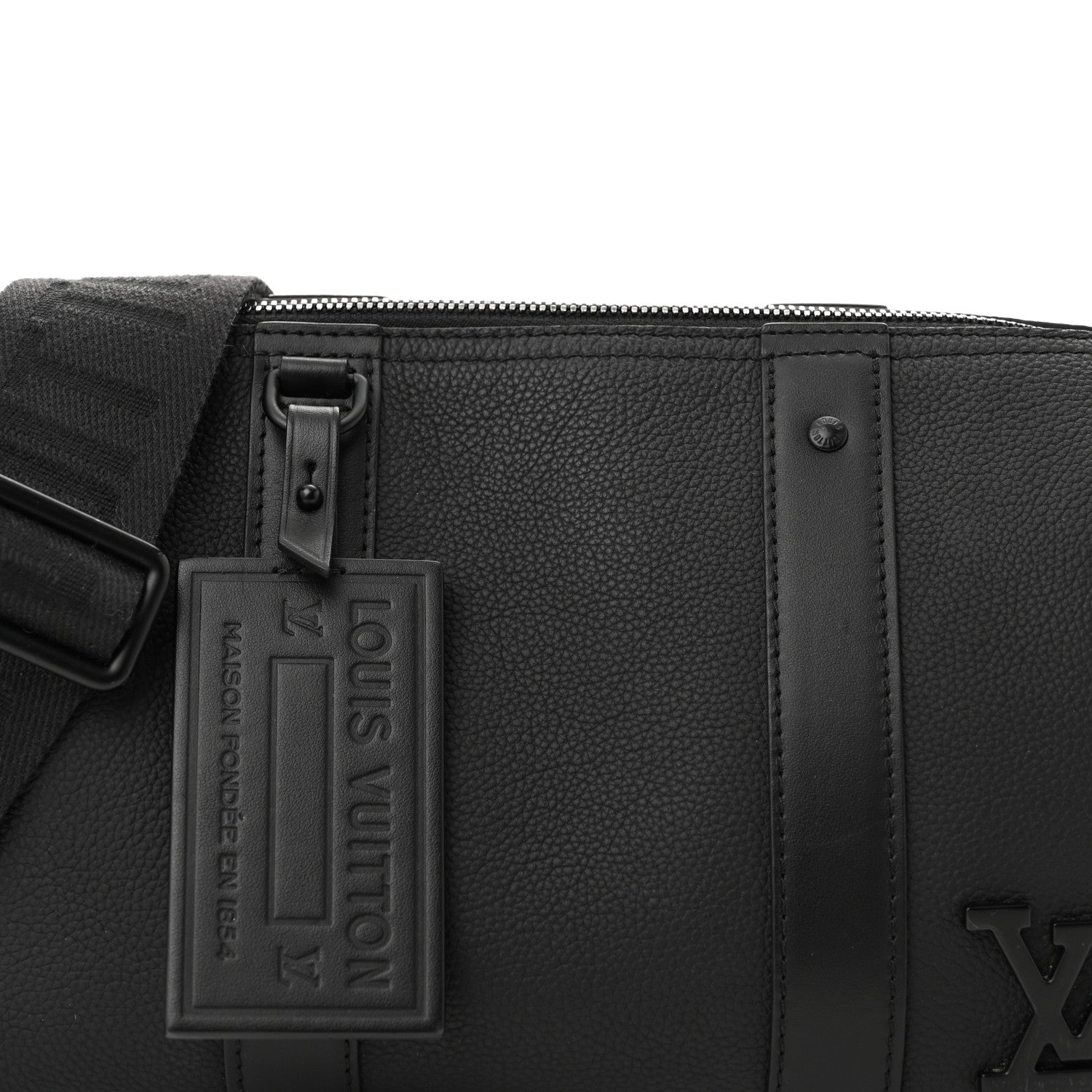 Louis Vuitton Grained Calfskin Aerogram City Keepall Black 7 of 9