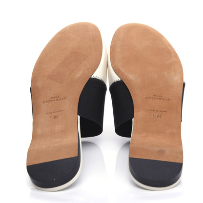 Givenchy Calfskin Bedford Logo Mule Slides 38.5 White Black 6 of 10