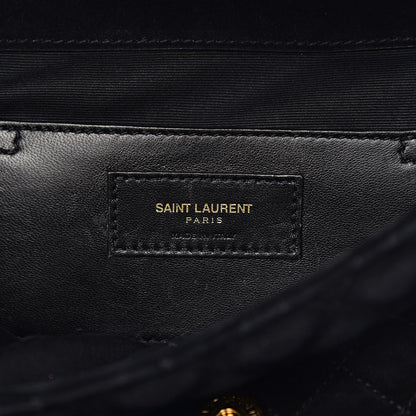 Saint Laurent Suede Tri-Quilt Monogram Medium College Bag Black 6 of 14