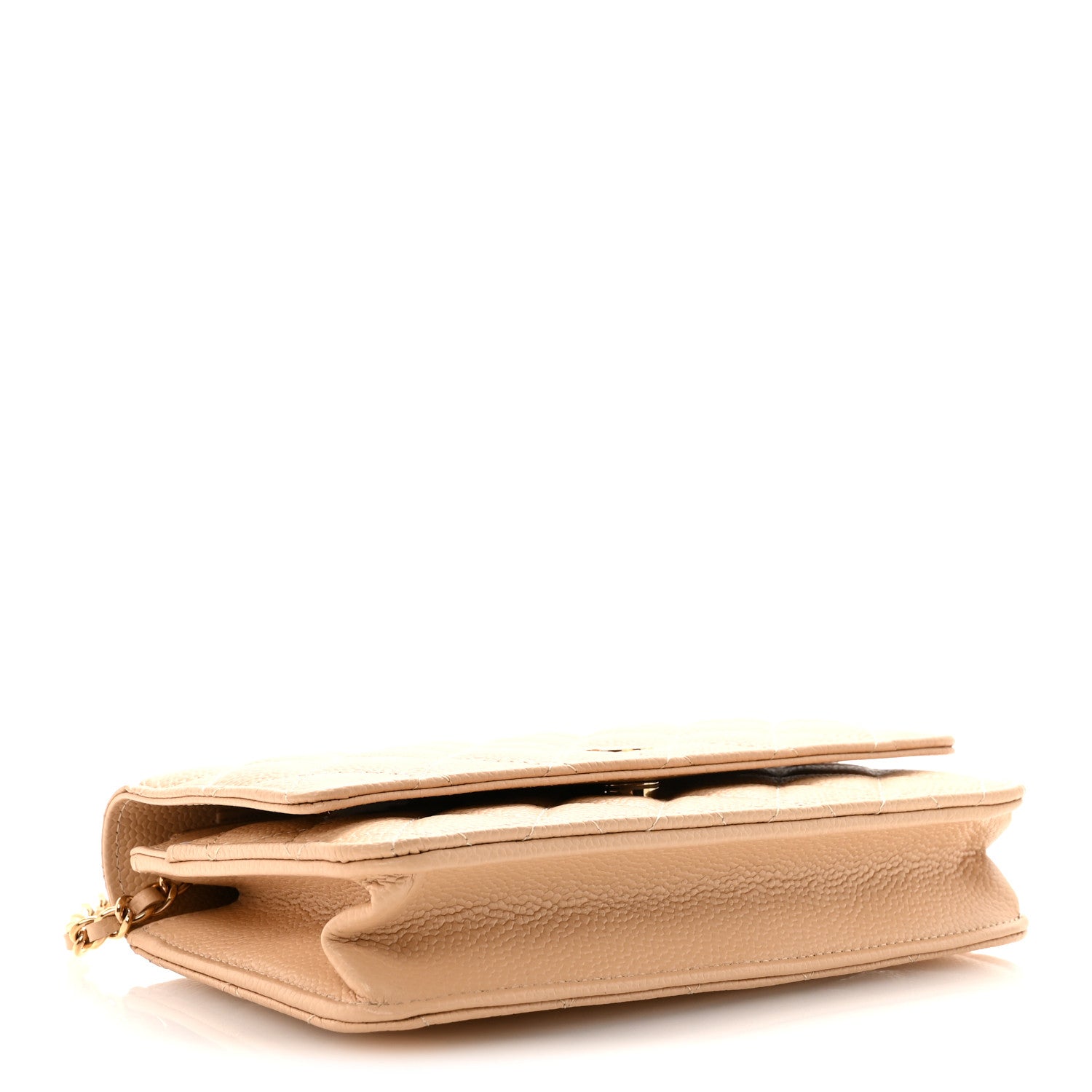 Chanel Caviar Quilted Wallet on Chain WOC Beige 4 of 12