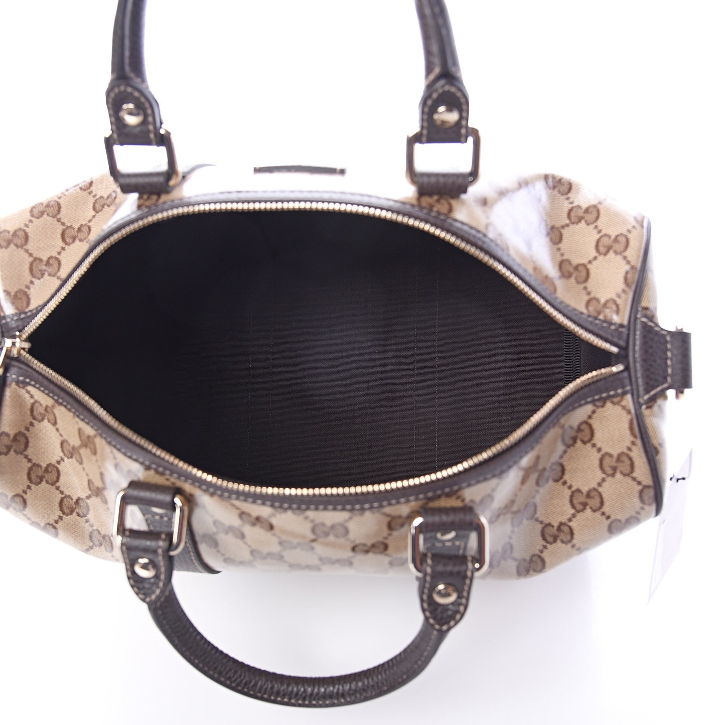 Crystal Monogram Medium Joy Boston Dark Brown