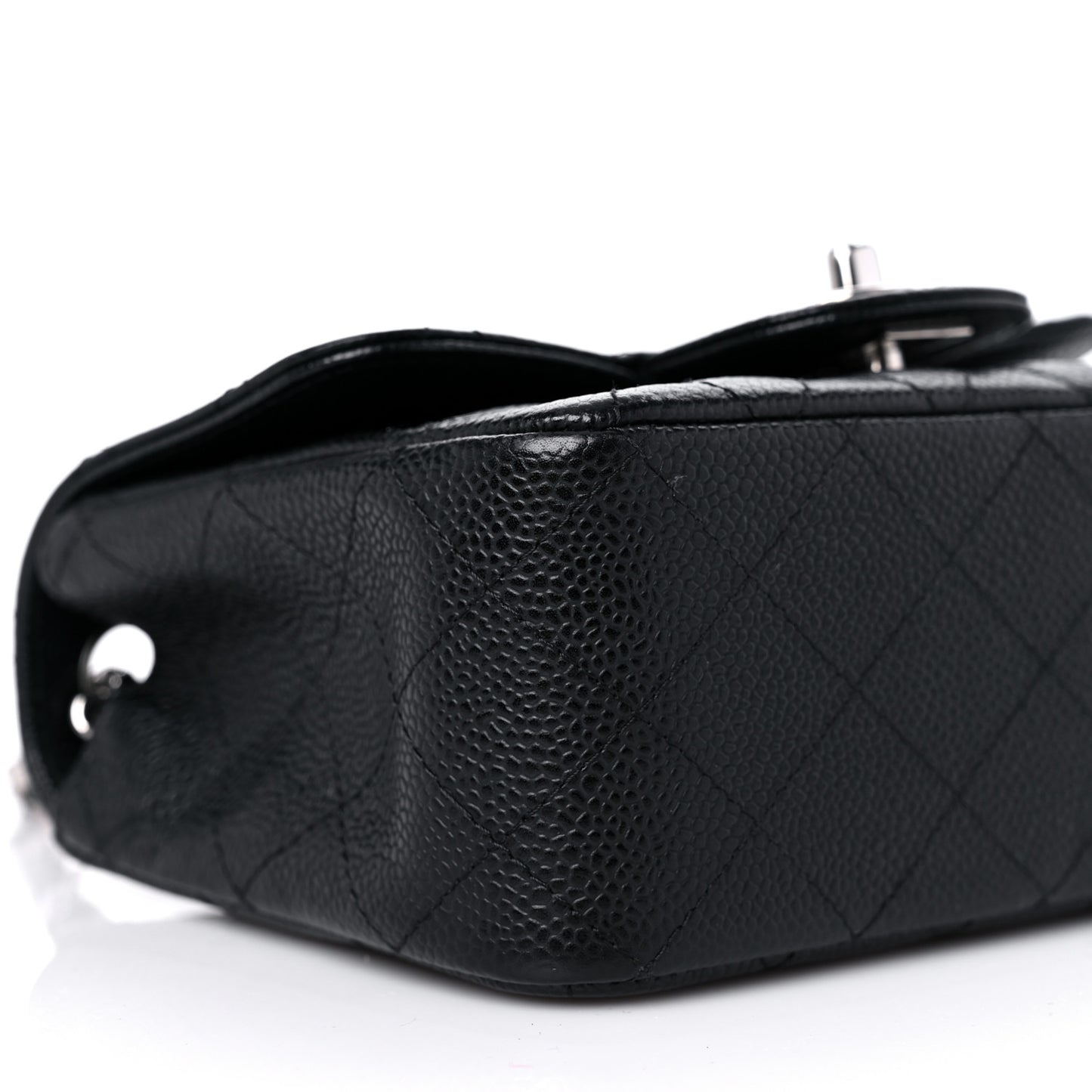 Caviar Quilted Mini Square Flap Black