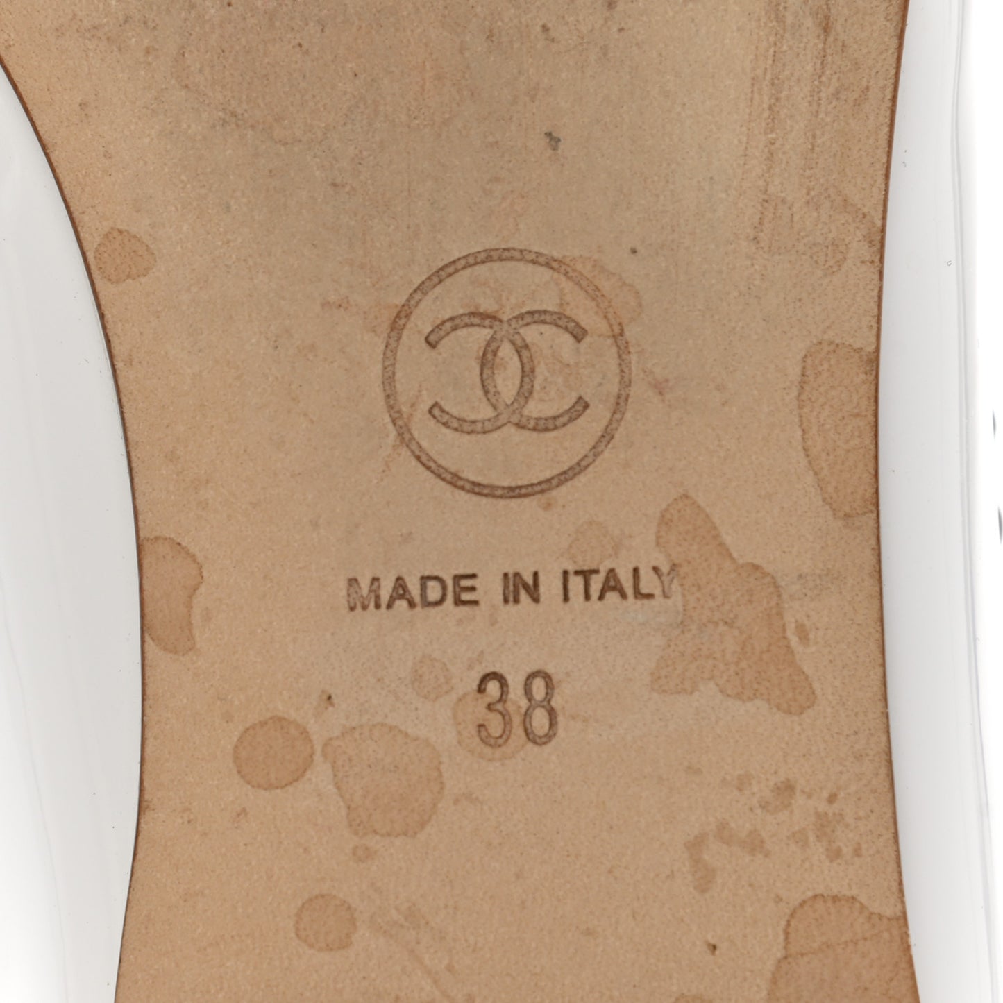 Patent CC Mocassin Loafers 38 White