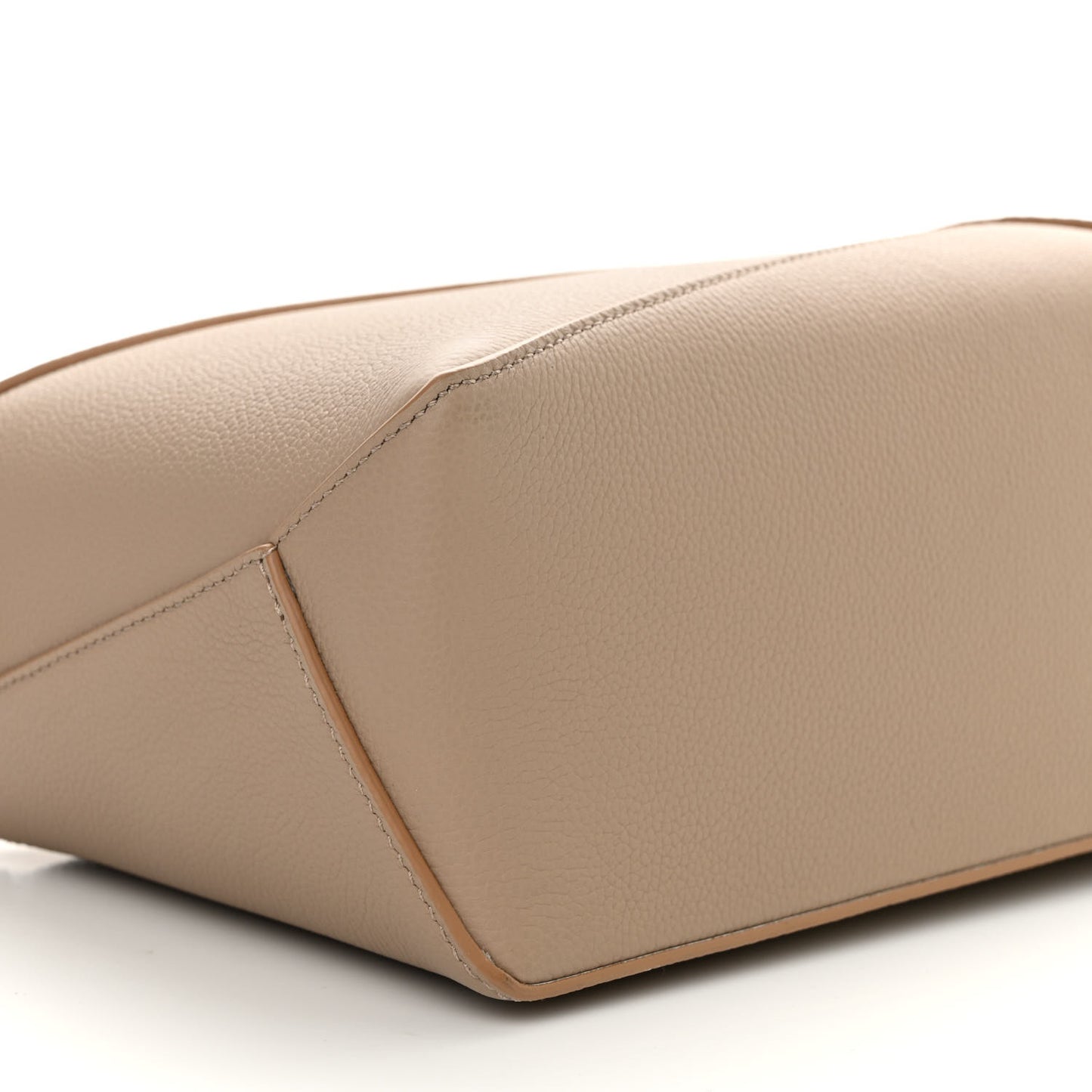 Grained Calfskin Small Puzzle Edge Bag Sand
