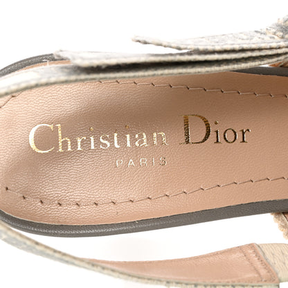 Christian Dior Cotton Ribbon Toile De Jouy J'Adior Slingback 65mm Pumps 36.5 Grey Stone 7 of 11