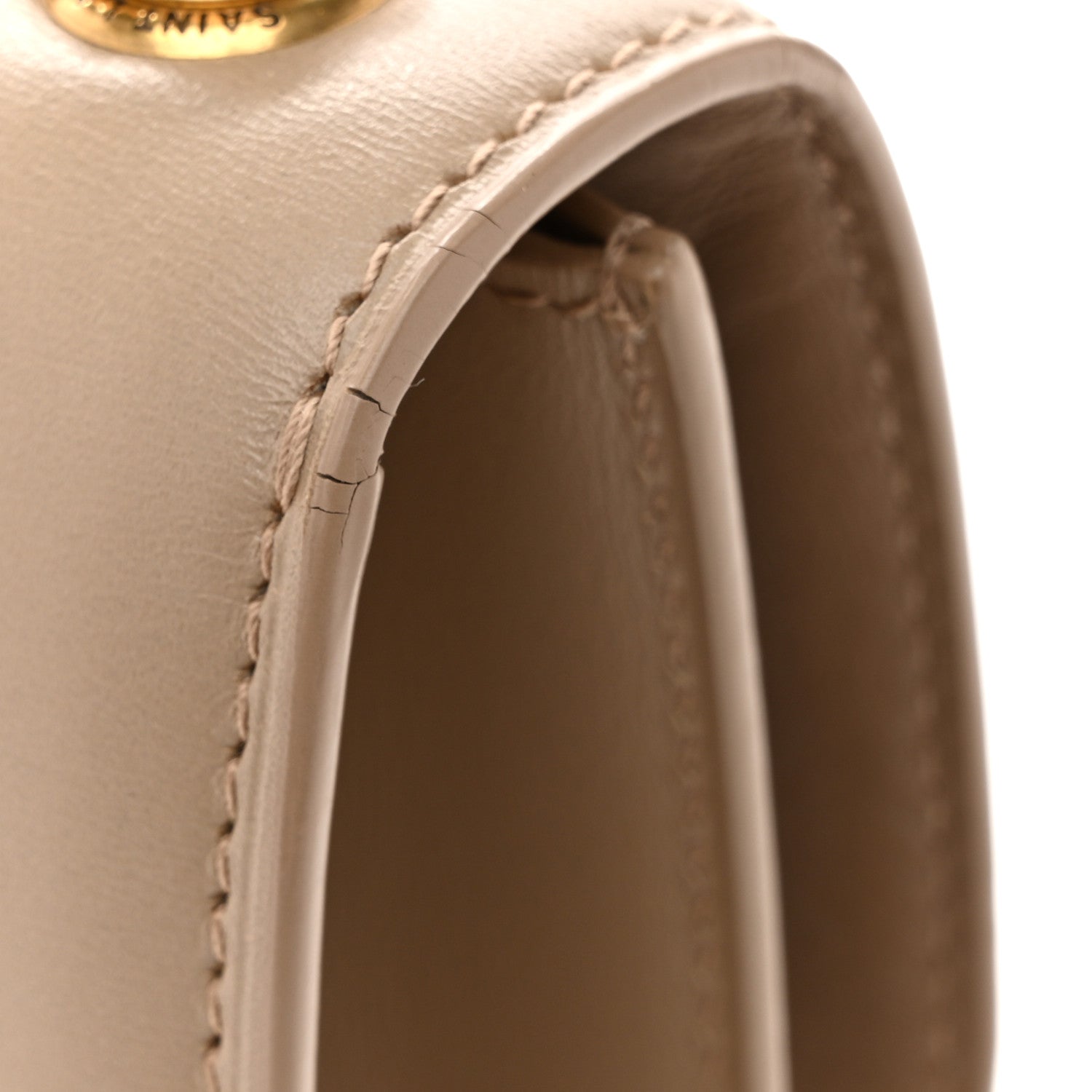 Saint Laurent Smooth Calfskin Le Carre Satchel Dark Beige 14 of 17