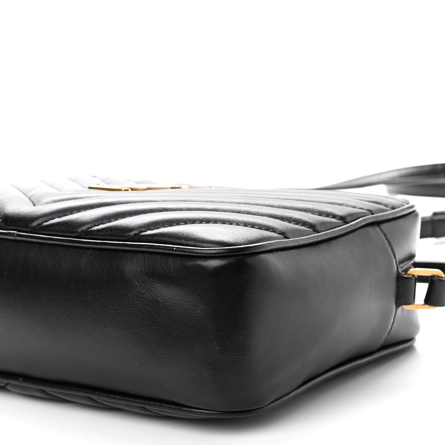 Saint Laurent Calfskin Matelasse Monogram Lou Camera Bag Black 9 of 9