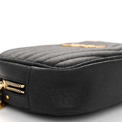 Saint Laurent Grain De Poudre Matelasse Monogram Mini Lou Camera Bag Black 9 of 11