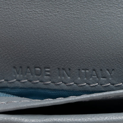 Christian Dior Grained Calfskin Supple Cannage Caro Scarlet Zipped Wallet Cloud Blue 7 of 11
