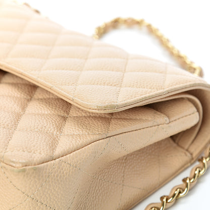 Chanel Caviar Quilted Medium Double Flap Beige 19 of 20