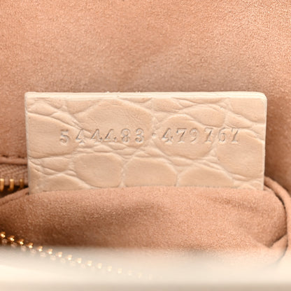 Alexander McQueen Calfskin Crocodile Embossed Box Shoulder Bag 16 Cream 7 of 10