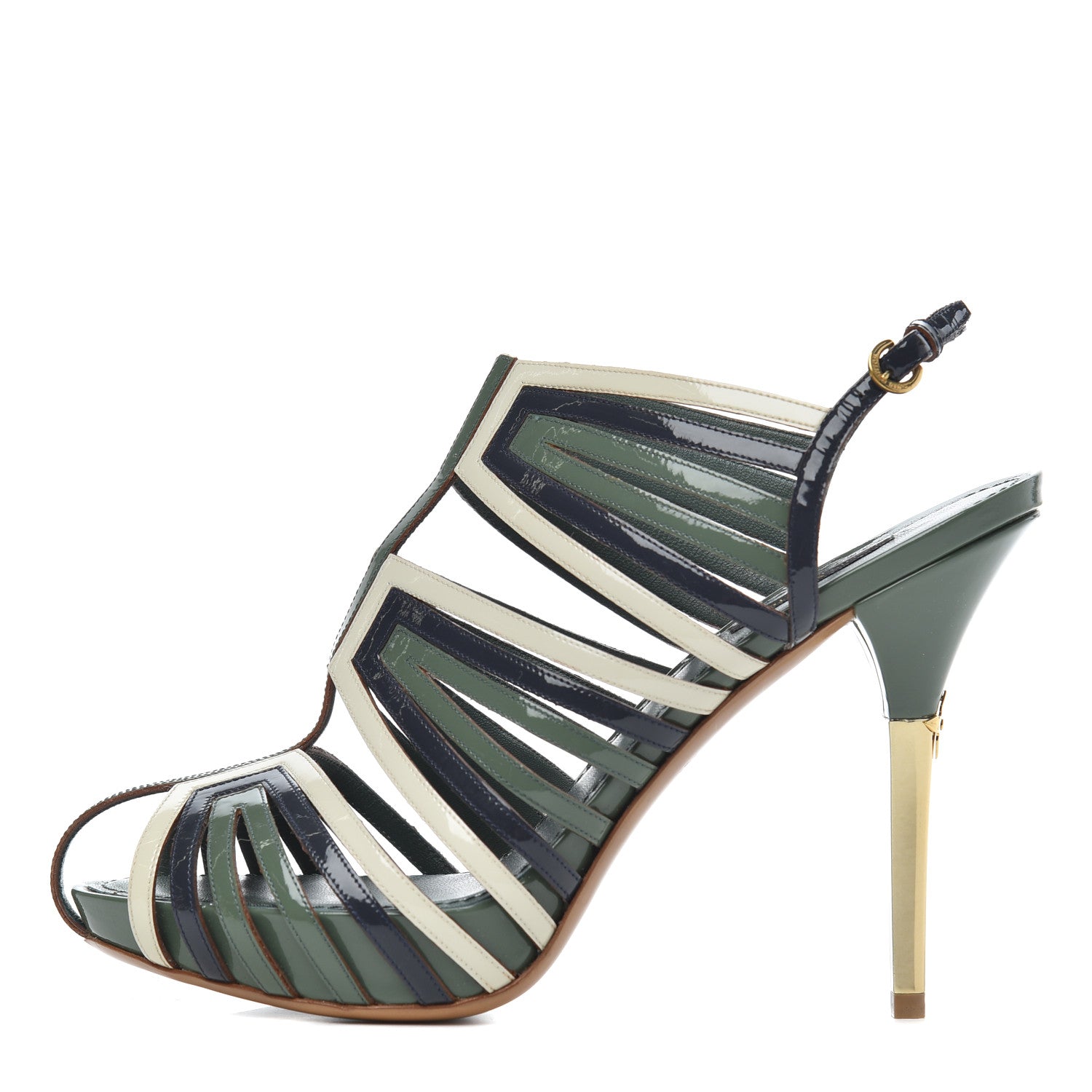 Louis Vuitton Patent Marbella Pumps 37.5 Green 1 of 16