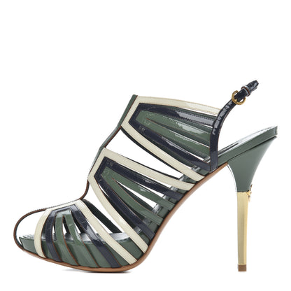 Louis Vuitton Patent Marbella Pumps 37.5 Green 1 of 16