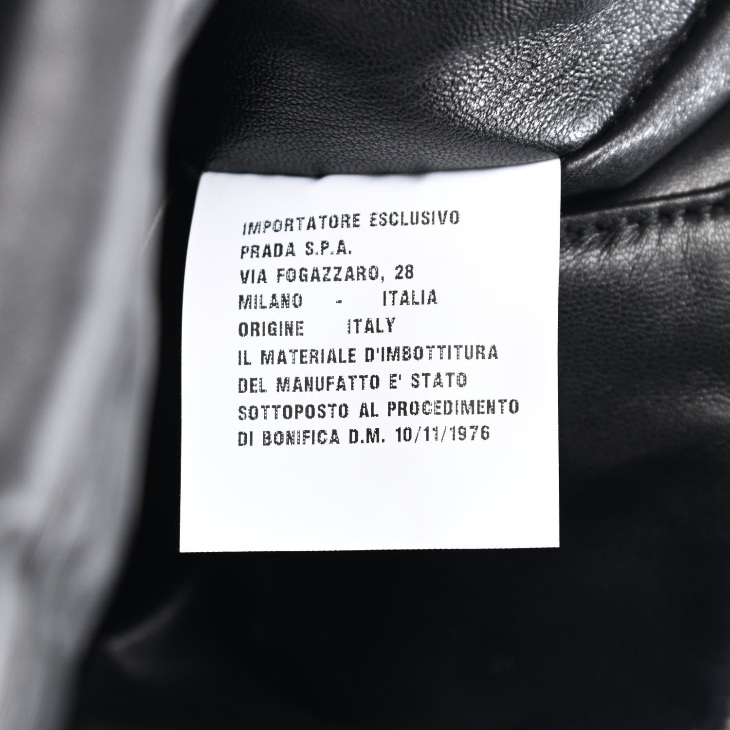 Prada Nappa Soft Padded Logo Embossed Triangle Quilted Shoulder Bag Black 7 of 10