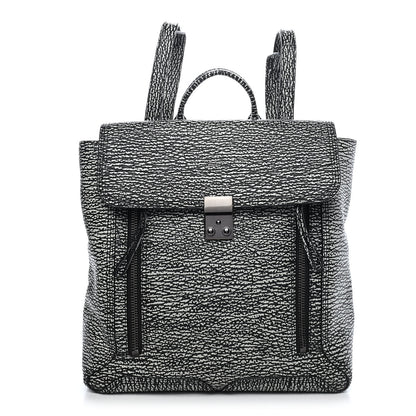 3.1 Phillip Lim Textured Calfskin Large Pashli Satchel Black Cream 2 of 19