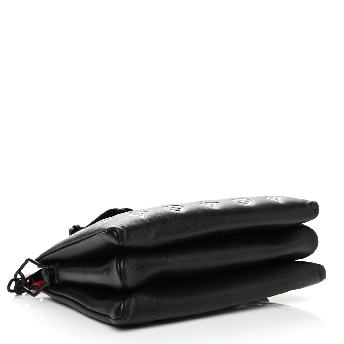 Lambskin Embossed Monogram Coussin PM Black White