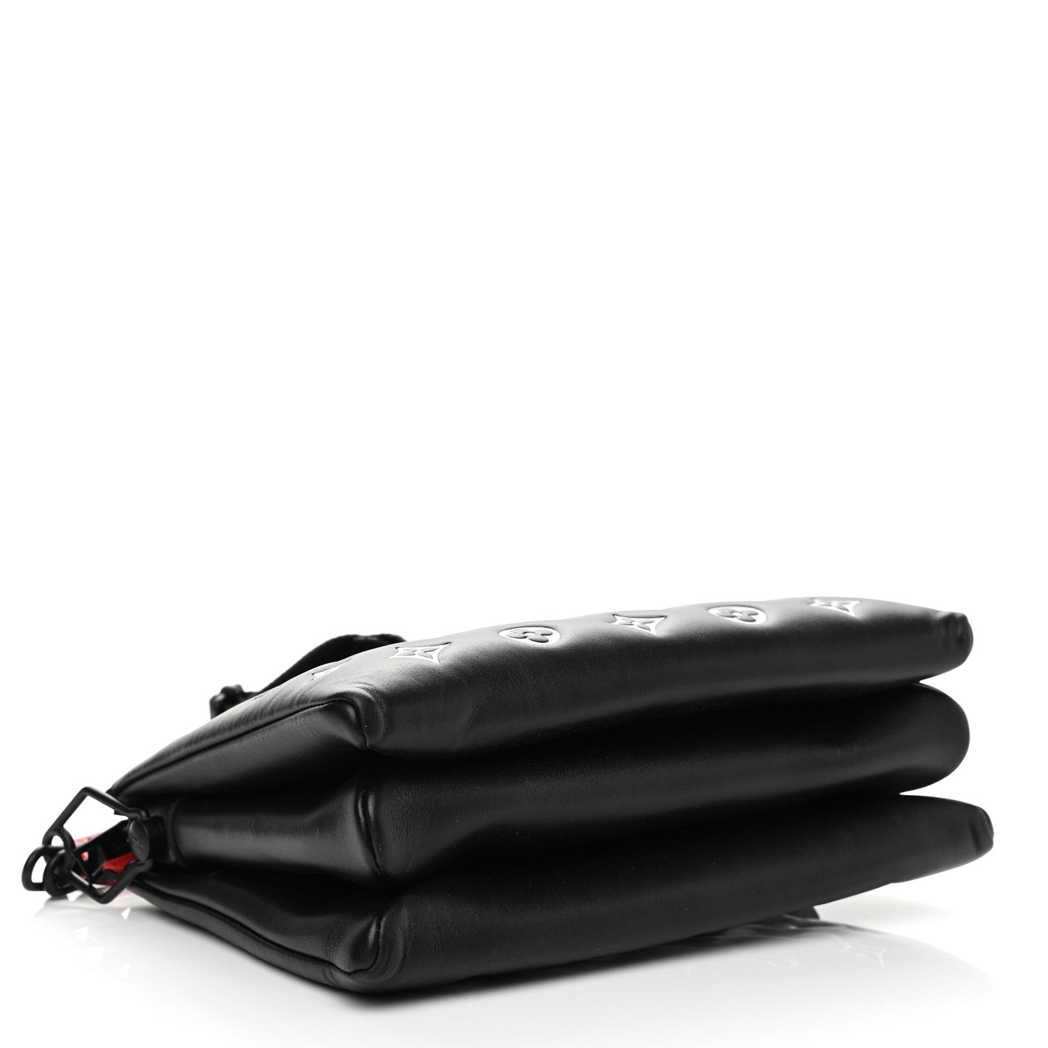 Louis Vuitton Lambskin Embossed Monogram Coussin PM Black White 4 of 10