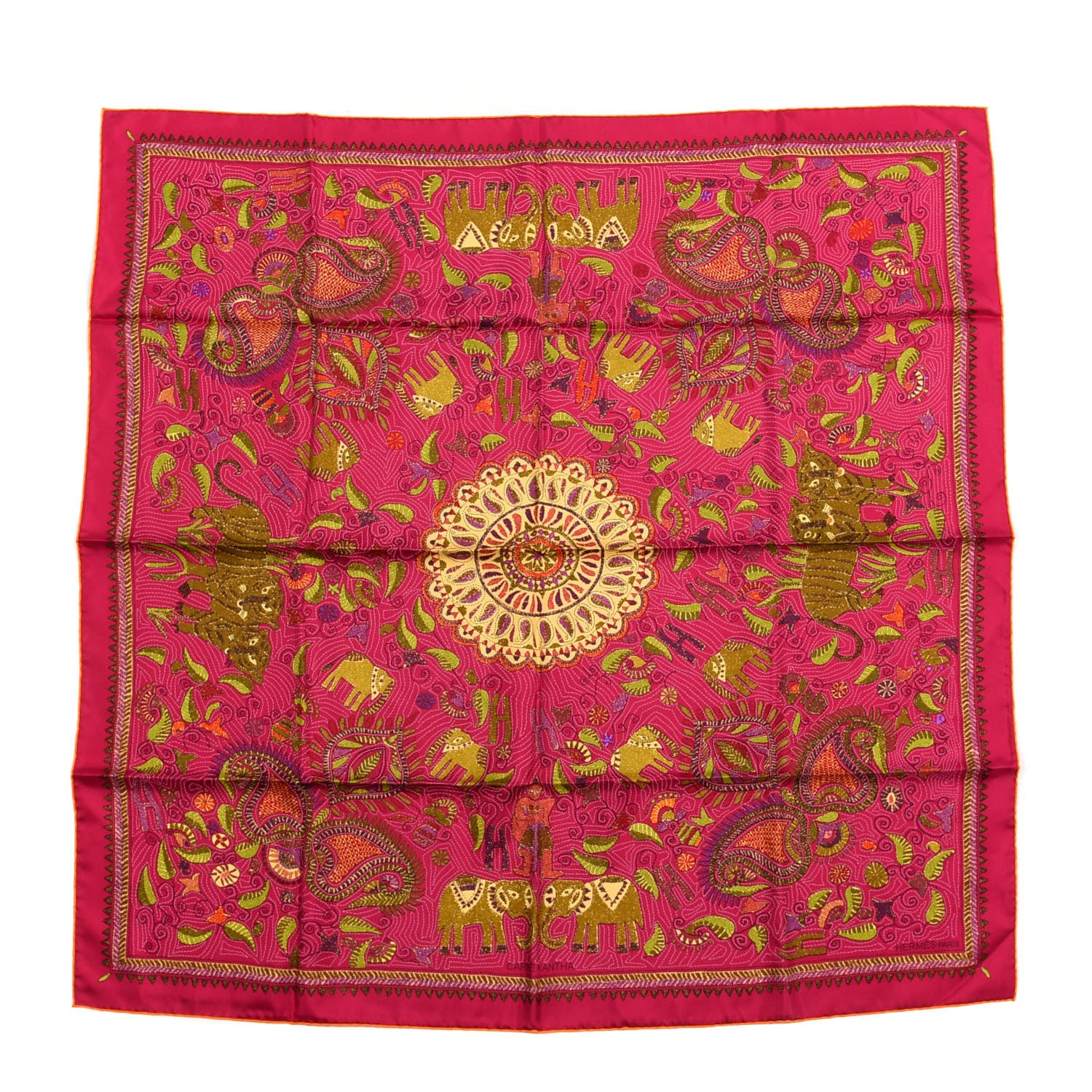 Hermes Silk Carre Kantha Scarf 90 1 of 3