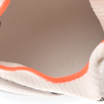 Hermes Knit Suede Goatskin Womens Crew Sneakers 39 Prunoir White 7 of 8