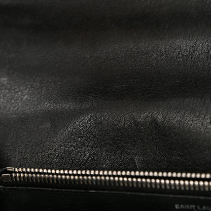 Saint Laurent Calfskin Diamond Quilted Monogram Large College Bag Black 10 of 10