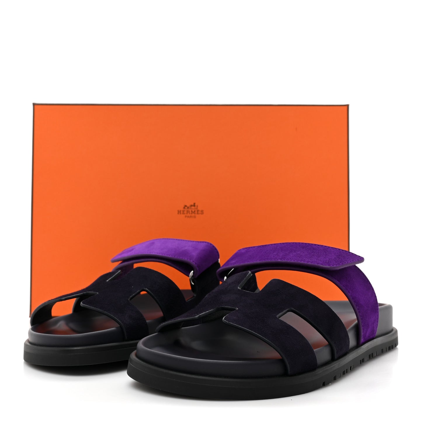 Suede Goatskin Womens Chypre Sandals 36 Marine Violet Majorette