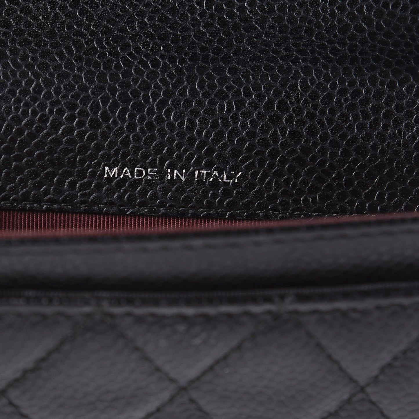 Caviar Quilted Flap Card Holder Black