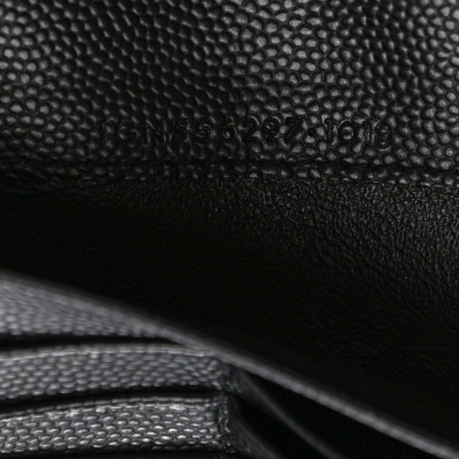 Saint Laurent Grain De Poudre Foldover Logo Wallet Black 7 of 8