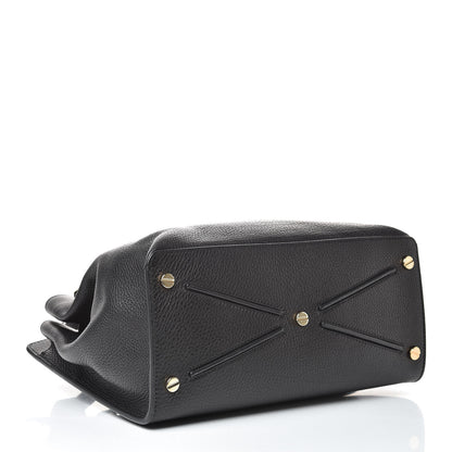 Valentino Garavani Pebbled Calfskin Large JoyLock Satchel Black 4 of 10